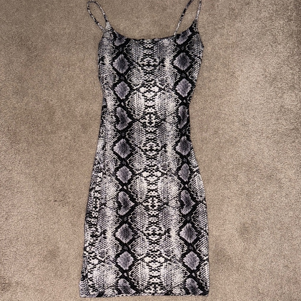 Windsor Monochrome Snakeskin Dress